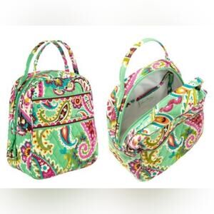 Vera Bradley TUTTI FRUTTI Green Paisley Women's insulated  lunch Bag